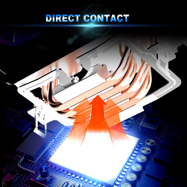 Ant Esports ICE-C400 120mm CPU Air Cooler with Rainbow LED